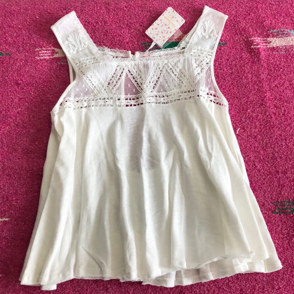 Flowy white Free People top. Gorgeous, never worn!